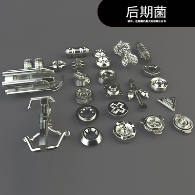 機(jī)械零件C4D模型螺帽軸承五金零件創(chuàng)意場(chǎng)景3D模型素材